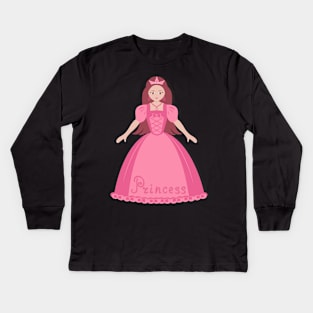 Pattern with princes Kids Long Sleeve T-Shirt